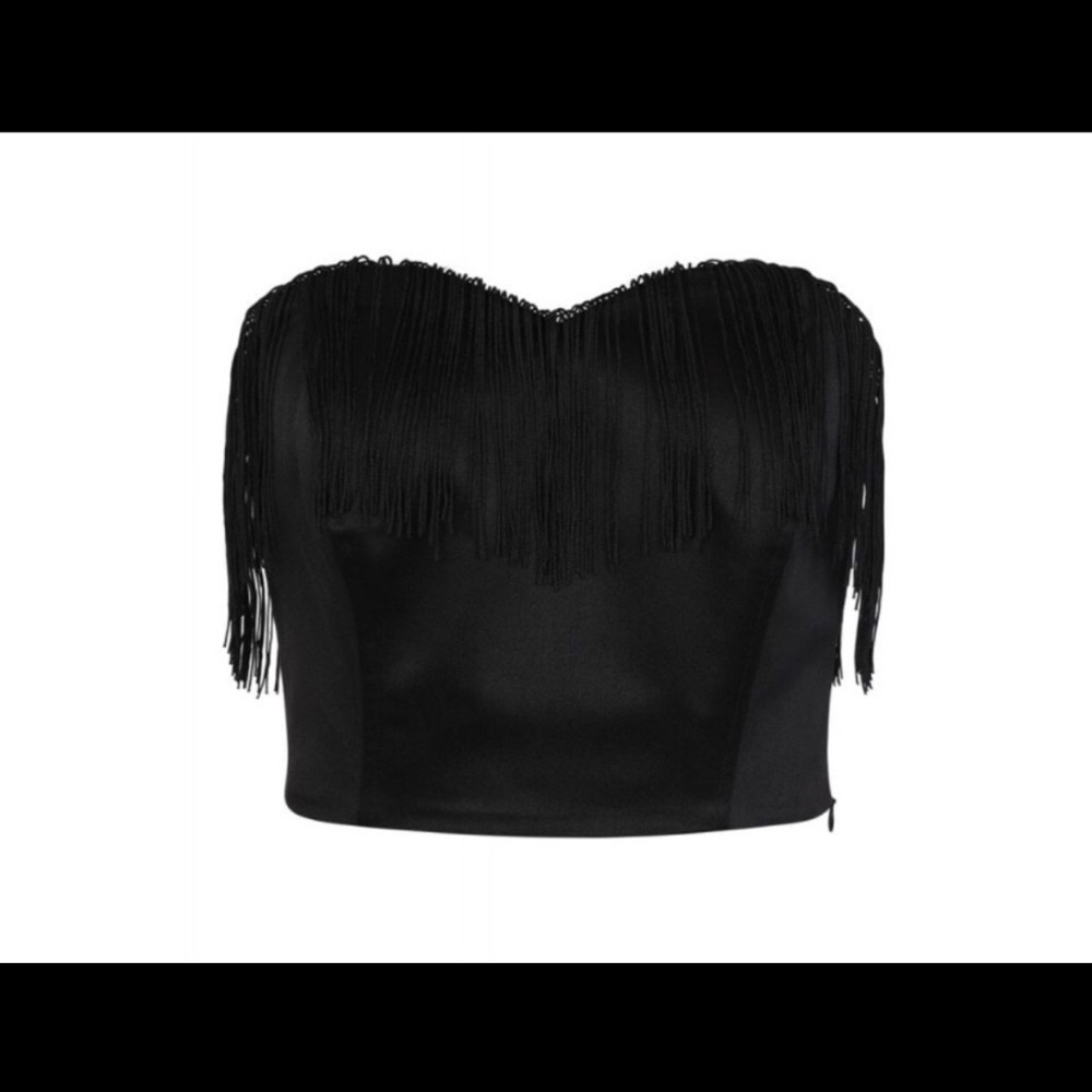 Collectif Black Fringe Western Top
